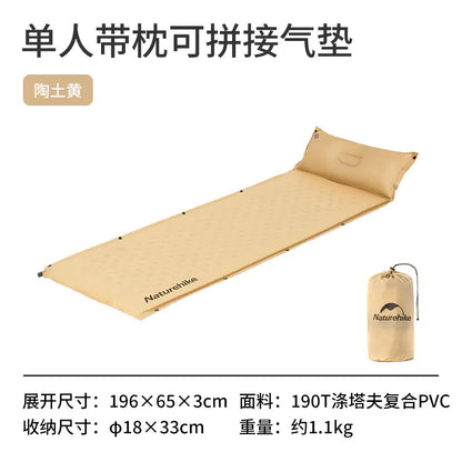 Naturehike D01 Extended Inflatable Sleeping Pad with Pillow